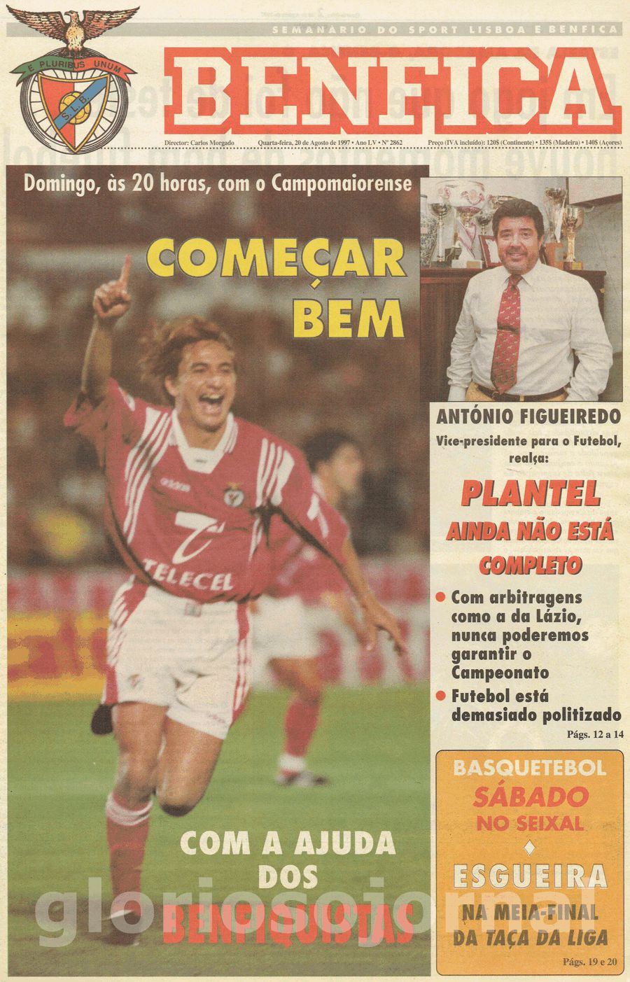 jornal o benfica 2862 1997-08-20